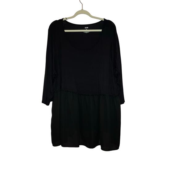Evri black babydoll flowy blouse size 3X - Picture 1 of 4